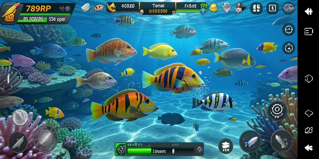 Screenshot utama 789RP menampilkan aksi tembak ikan yang mendebarkan.