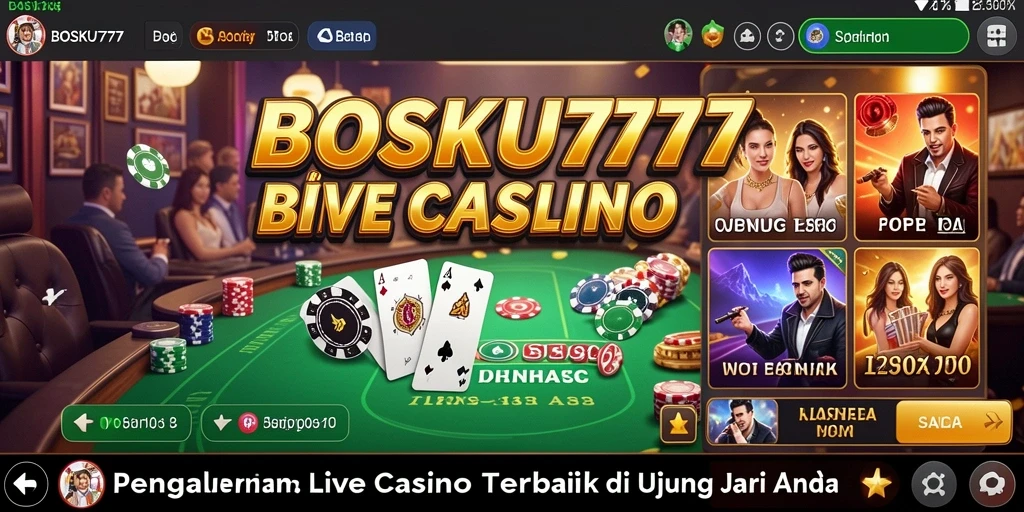 Tampilan gameplay langsung BOSKU777 yang menarik dan mendebarkan.