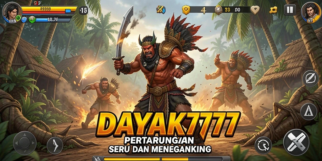 Tampilan gameplay Fighting yang intens dan menegangkan di DAYAK777.