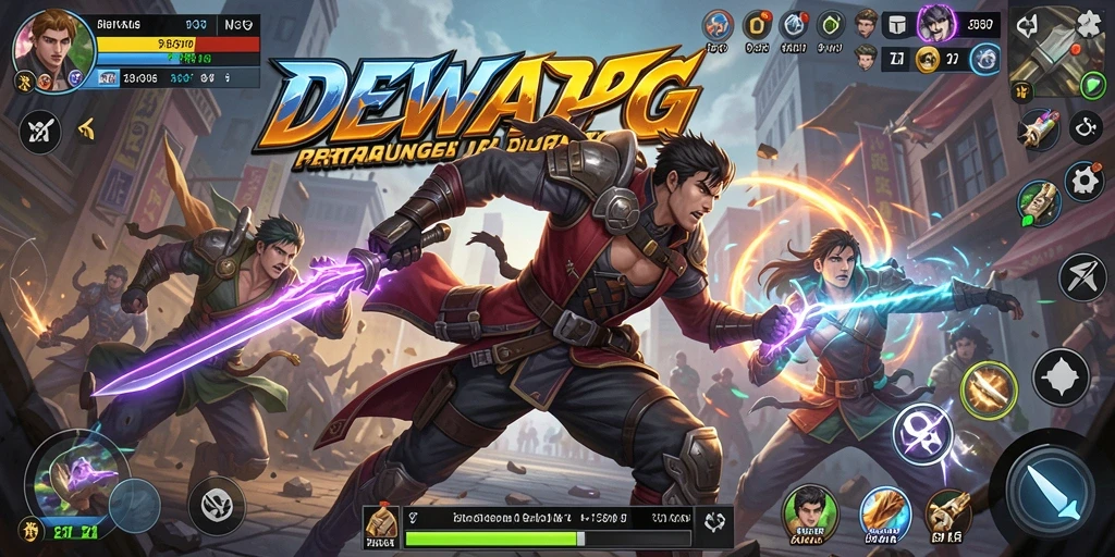 Tangkapan layar gameplay DEWAPG menampilkan aksi pertarungan yang seru dan intens.