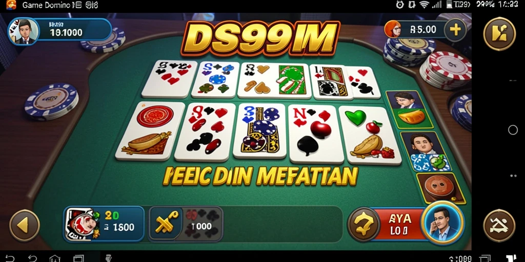 Tampilan gameplay seru dari game DS99 yang menguji keterampilan domino Anda.