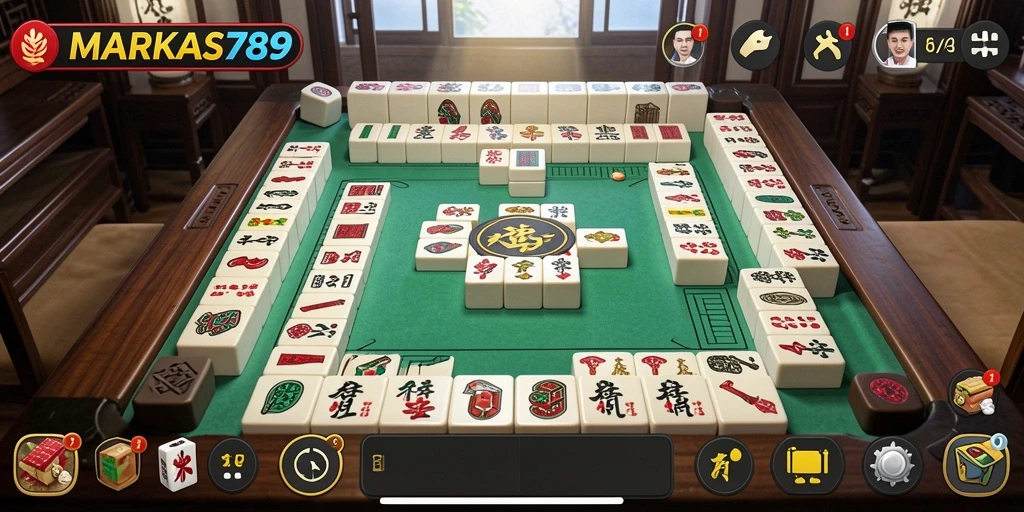 Tangkapan layar gameplay <strong>MARKAS789</strong> menunjukkan tantangan Mahjong yang seru.