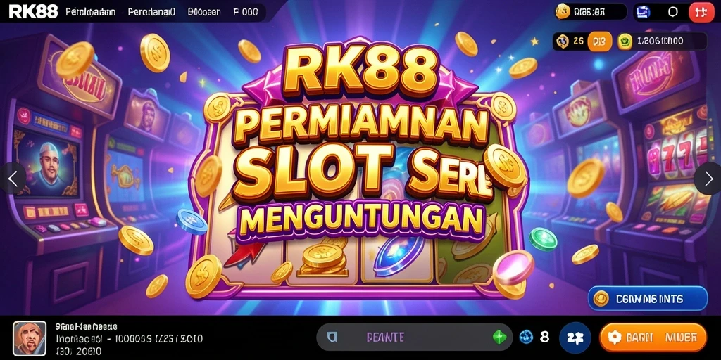 Tampilan gameplay Slot RK88 yang penuh warna dan menarik.