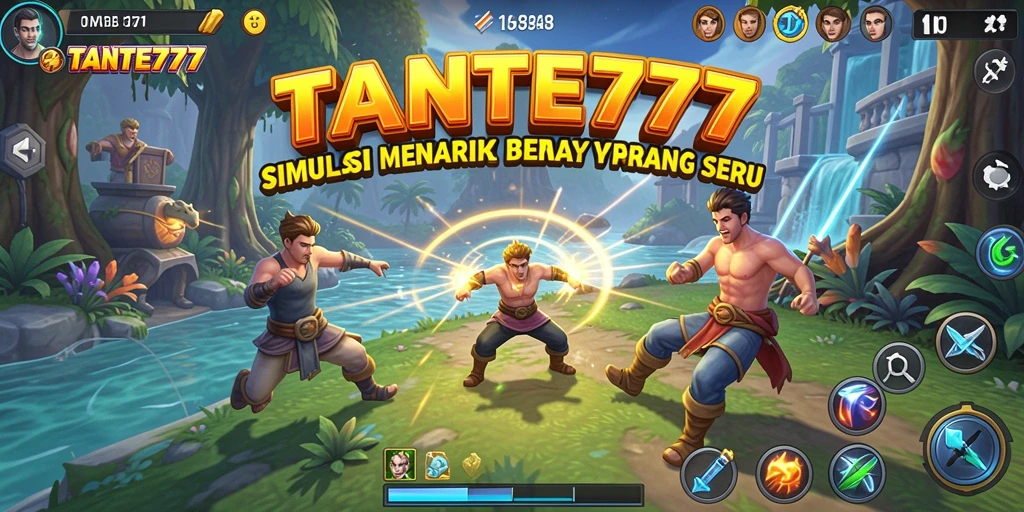 Screenshot utama TANTE777 menampilkan gameplay simulation yang mendebarkan.